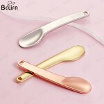 Skincare Spatula Manufacturer - OEM/ODM New Gold Color Mini Metal Cosmetic Spoon