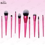 Makeup Brush Set Manufacturer - OEM Custom 10PCS Soft Synthetic Vegan Luxury Pink