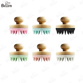 Shampoo Brush Manufacturer - OEM Custom Bamboo Silicone Teeth Head Scalp