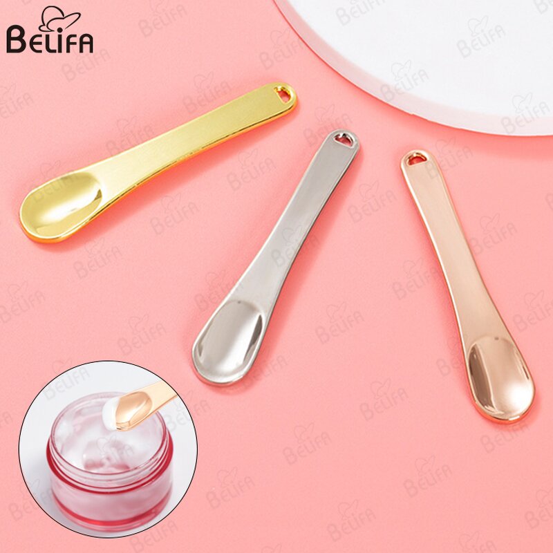 Face Cream Spoon Manufacturer - OEM Custom Zinc Alloy 6cm Eye Cream Spoon