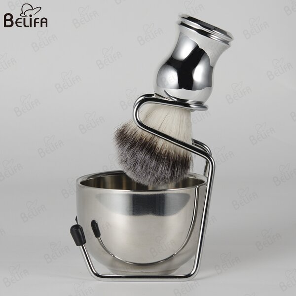 Shaving Kit Manufacturer - OEM Custom Nylon Hair Stainless Steel Bowl Stand