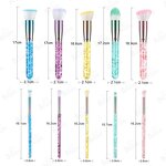 Makeup Brush Set Manufacturer - OEM Custom 10pcs Colorful Rainbow Beauty Brush