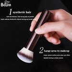 Dual Ended Brush Manufacturer - OEM/ODM Hot Selling Coffee Color Highlight Bronzer