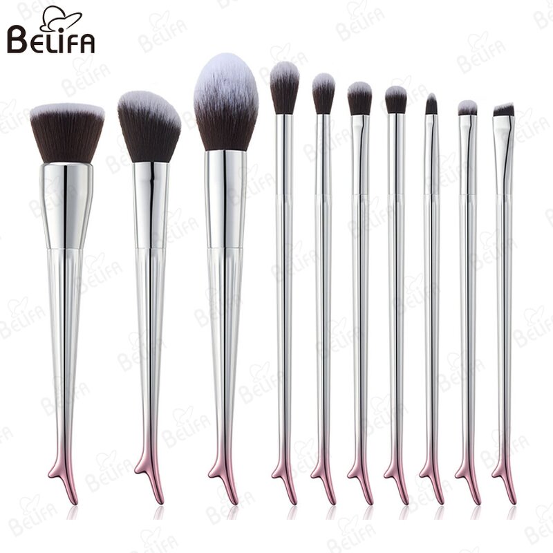 Makeup Brush Set Manufacturer - OEM Custom 10pcs Synthetic Hair Luxury Set