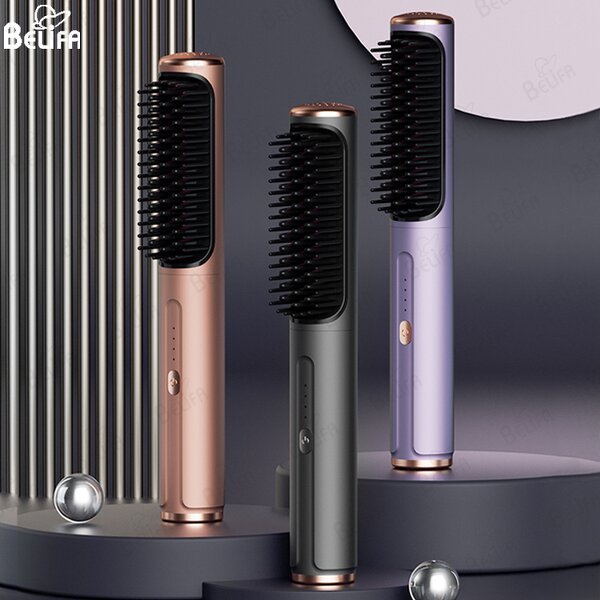 Hair Straightener Brush Manufacturer - OEM/ODM New Mini USB Charging Hot Comb