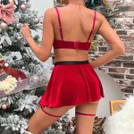 Christmas Lingerie Manufacturer - OEM Red Jumpsuit Bodystocking