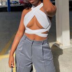 Tank Top Factory - OEM Halter Bandage Crop Top