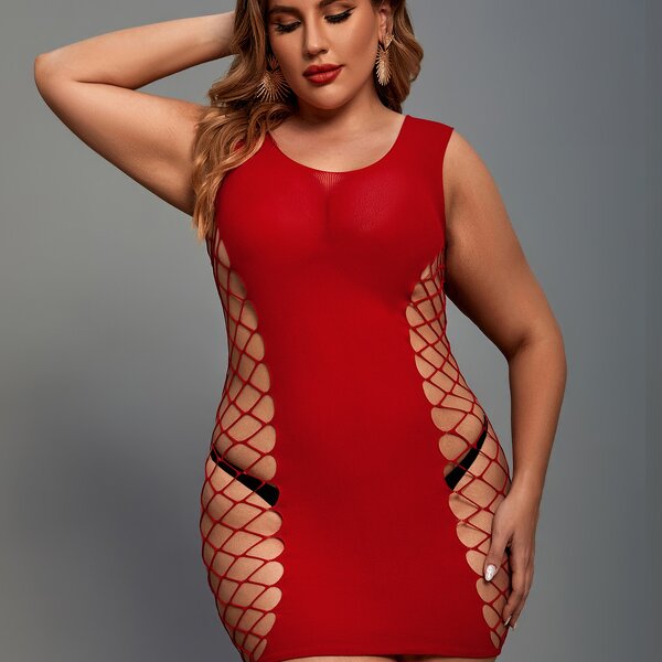 Fishnet Bodysuit Manufacturer - OEM Plus Size Mini Dress