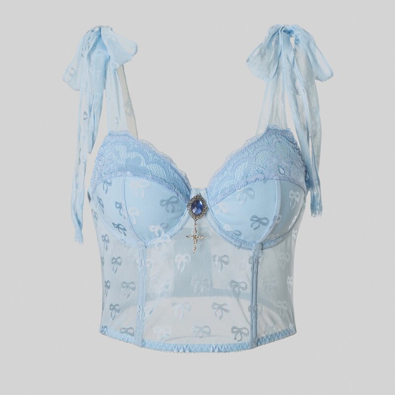 Embroidered Bustier Top Factory - OEM Corset with Rhinestone