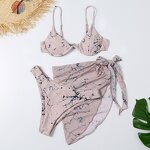Printed Swimsuit Factory - OEM Three-Piece Bikini