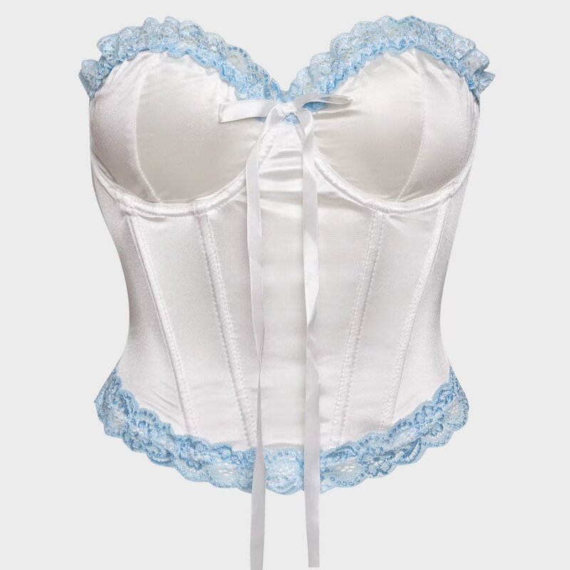 Satin Bustier Top Supplier - OEM Detachable Strap Lingerie