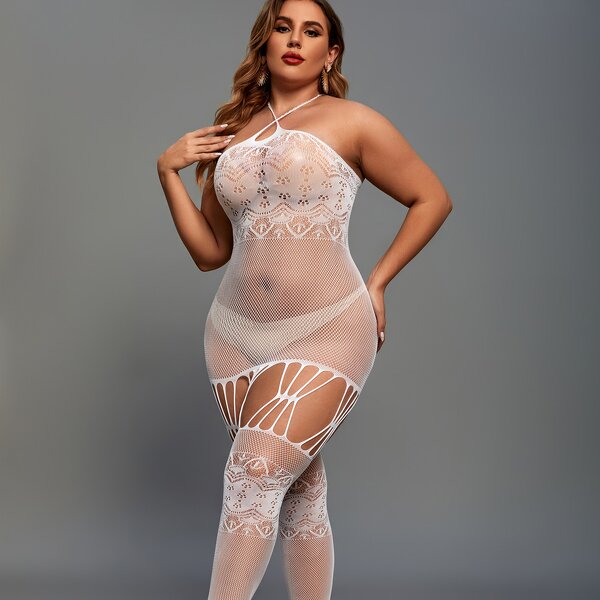 Mesh Bodystocking Factory - OEM Plus Size Teddy Bodysuit