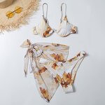 Printed Swimsuit Factory - OEM Three-Piece Bikini