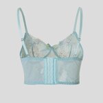 Sheer Bustier Camisole Supplier - OEM Embroidered Mesh Top