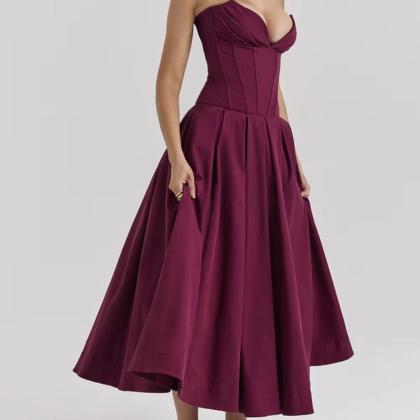 Strapless Long Dress Factory - OEM Maxi A Line Dress