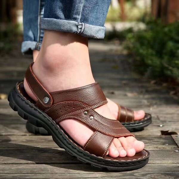 Leather Sandals Manufacturer - OEM/ODM 2025 Trendy Genuine Cowhide Summer