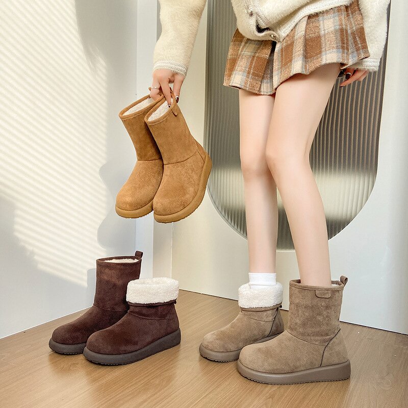 Women's Snow Boots Manufacturer - OEM Custom Winter Warm Plush Thick Sole
