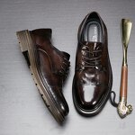 Leather Derby Shoes Manufacturer - OEM/ODM Genuine Cowhide Lace up Platform