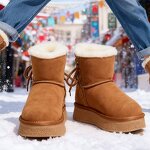 Women's Snow Boots Manufacturer - OEM Custom Winter Warm Plush Thick Sole
