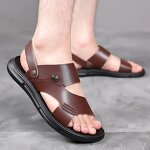 Leather Sandals Manufacturer - OEM/ODM Men's Genuine Evergreen Outdoor Large