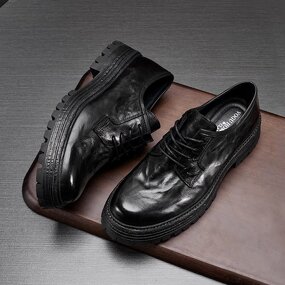 Leather Derby Shoes Manufacturer - OEM/ODM Genuine Cowhide Lace up Dress