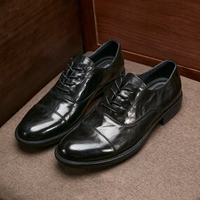 Derby Shoes Manufacturer - OEM/ODM Men's Genuine Cowhide Leather Slip-On