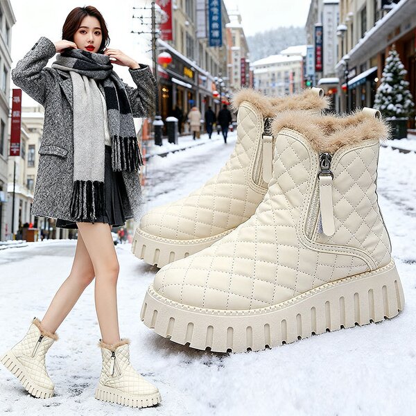 Women's Snow Boots Manufacturer - OEM Custom Winter Warm Plush Thick Sole