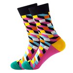 Unisex Socks Manufacturer - OEM/ODM Cheap Price Diamond Striped Check