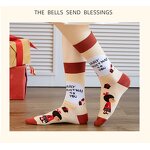 Cotton Socks Manufacturer - OEM/ODM Fashionable Red Snowflake Jacquard