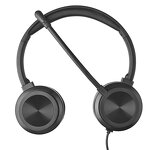USB 3.5mm Headset Factory - ENC Noise Cancelling PU Leather Earmuffs On-Ear