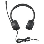 USB 3.5mm Headset Factory - ENC Noise Cancelling PU Leather Earmuffs On-Ear