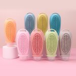 Shampoo Brush Bottle Manufacturer - OEM/ODM 2 in 1 Handle Silicone Massager