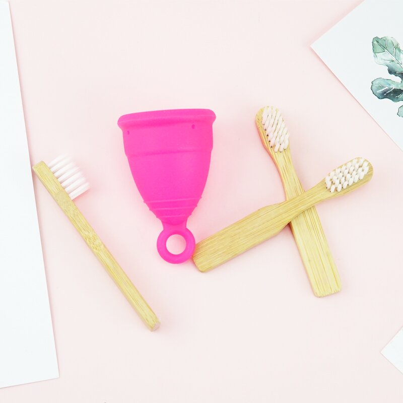 Menstrual Cup Brush Manufacturer - OEM Customized logo Bamboo Wooden
