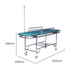 Stainless Steel Hospital Trolley Factory - Foldable Handcart Emergency Cart