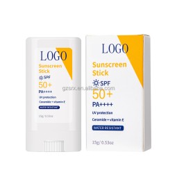 旅行尺寸15g清爽不粘紫外线防护Spf 50 + PA ++++含有维生素E的防晒棒