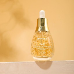 自有品牌护肤精华液99.9%纯金片抗衰老皱纹暗斑美白24k黄金面部精华液