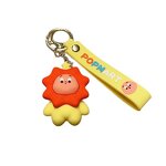 Rubber Keychain Manufacturer - OEM/ODM Cartoon Yellow Doll Car Pendant