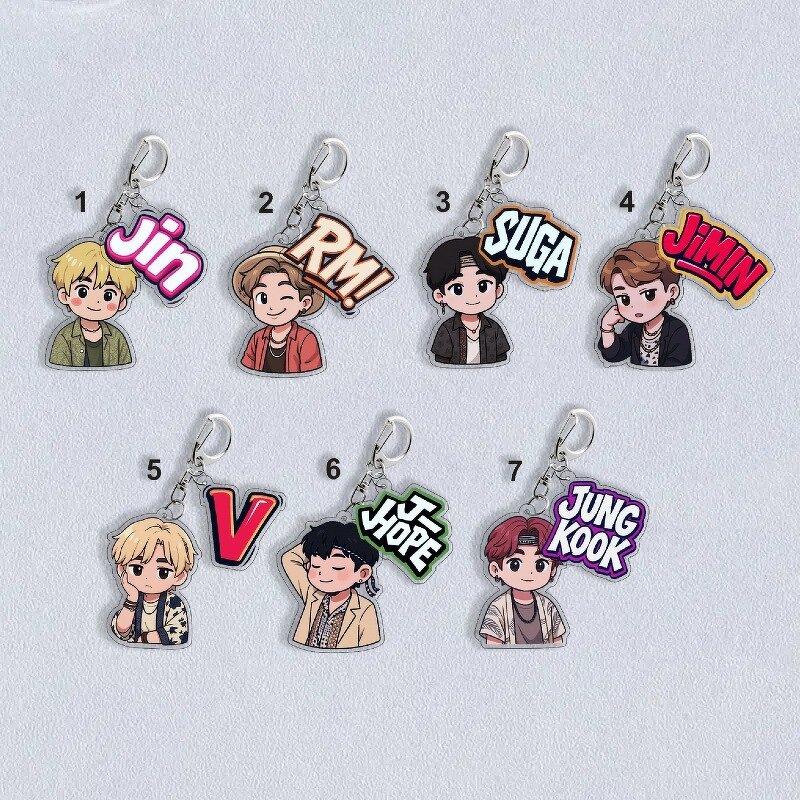 KPOP Keychain Manufacturer - OEM/ODM Cute Bangtan Boys Acrylic