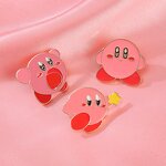 Anime Brooch Manufacturer - OEM/ODM Fashion Game Pink Kirby Brooch