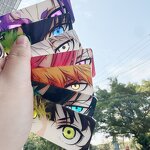 Acrylic Keychain Manufacturer - OEM/ODM Cartoon Eye Strip Blue Lock