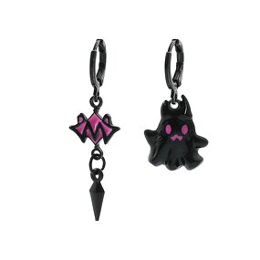 Halloween Jewelry Manufacturer - OEM/ODM Fashion Black pink Ghost Earrings