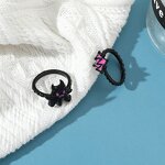 Halloween Jewelry Manufacturer - OEM/ODM Fashion Black pink Ghost Earrings