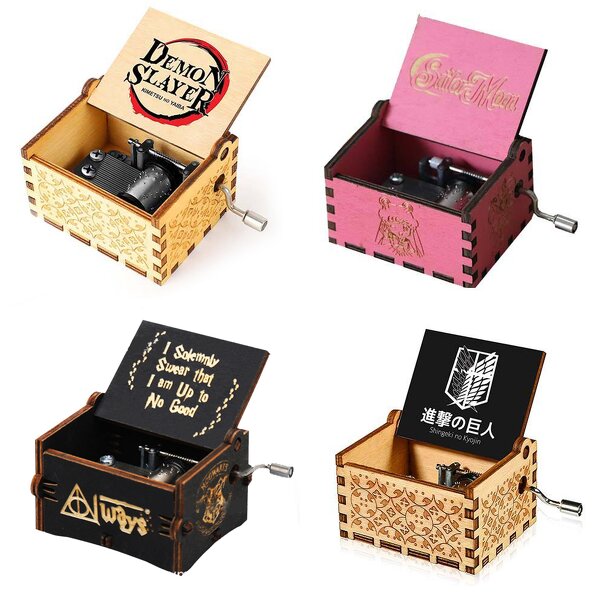 Wooden Music Box Manufacturer - Wholesale Melody Hand Crank Laser