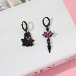 Halloween Jewelry Manufacturer - OEM/ODM Fashion Black pink Ghost Earrings