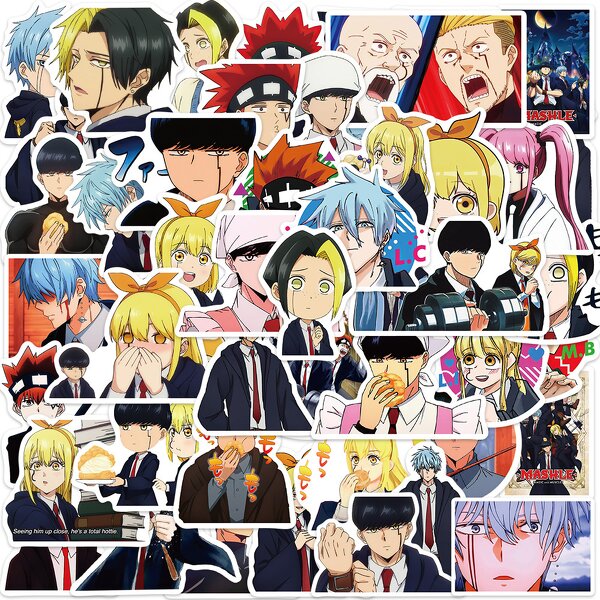 Anime Stickers Manufacturer - OEM/ODM 50 Pcs Magic and Muscles Mashle