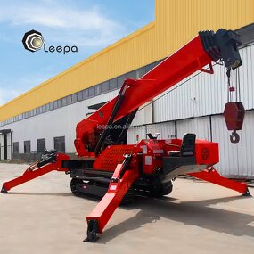 Small Crawler Crane Factory - 10 Ton Full-slewing Boom Type Spider Crane