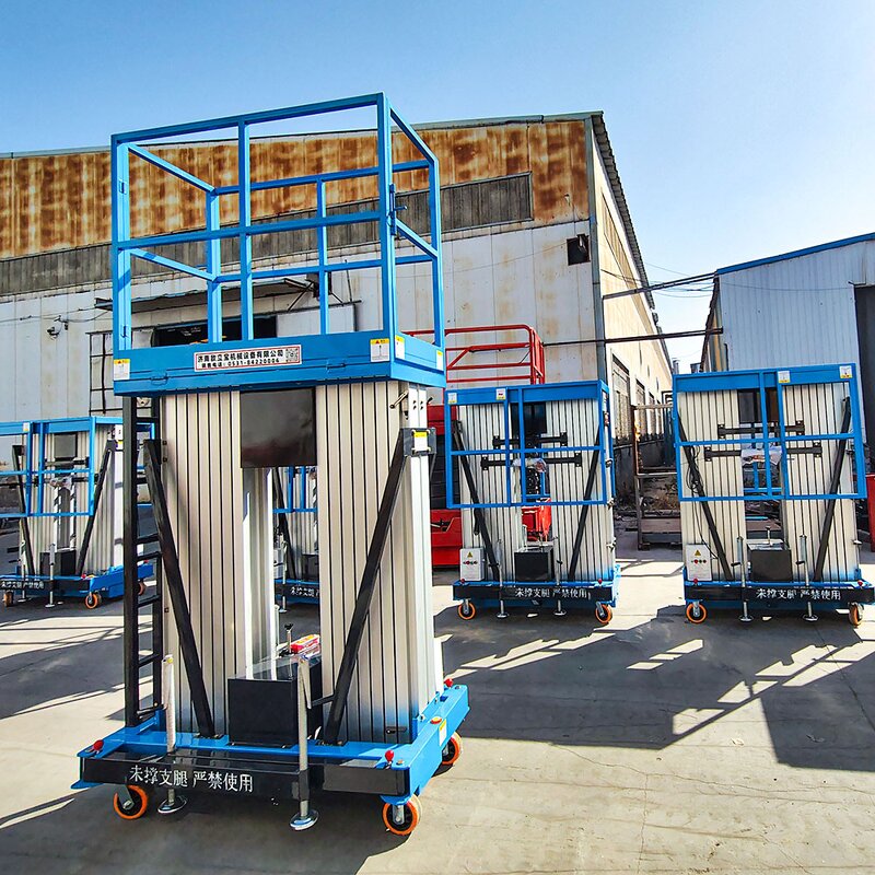 Self Propowered Vertical Lift Manufacturer - 7.5m 9m Aluminum Double Masts Aerial