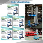Aluminum Mast Lift Supplier - 4m 6m 8m Electric Hydraulic Telescopic for Sale