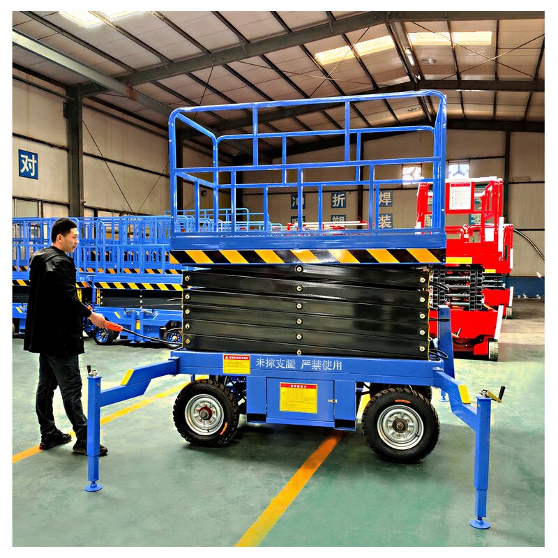 Trail-Type Scissor Lift Manufacturer - 4-18m 500kg Small Folding Mobile