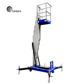 Hydraulic Electric Mast Lift Manufacturer - 10m 150kg Single Mast Aluminum Alloy